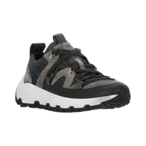 Round-Toe Lace-Up Sneakers