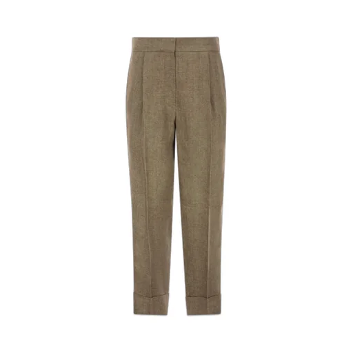 High-Waisted Cropped Leg Trousers