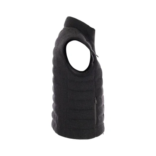 Ribbed-Knit Sleeveless Down Jacket