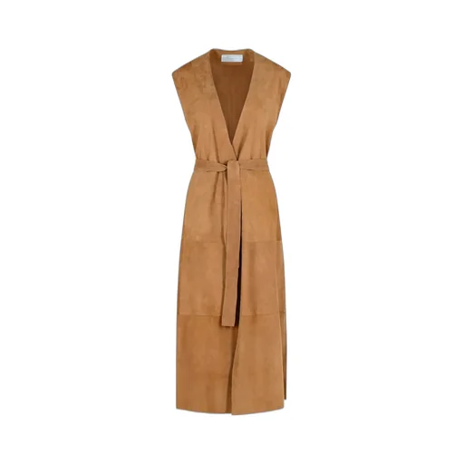 Belted Sleeveless Jacket