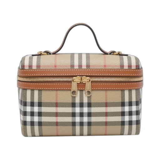 Mini Checked Zip-Around Vanity Crossbody Bag