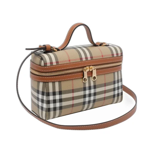 Mini Checked Zip-Around Vanity Crossbody Bag