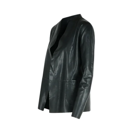 Tone-Collar Open Jacket