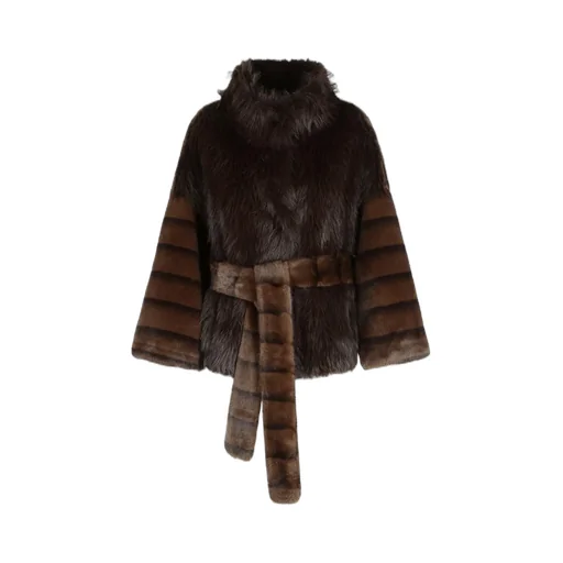 Belted Faux Fur Jacket