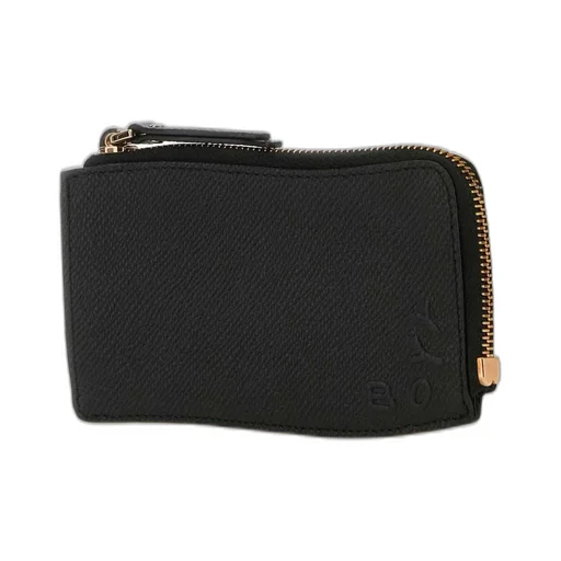 Logo Detailed Covered-Edge Zipped Cardholder