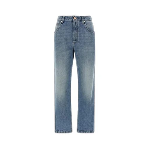 Logo Patch Straight Leg Jeans