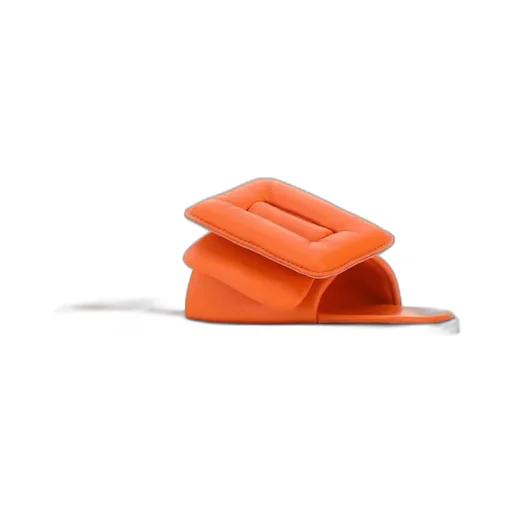 Oversized Puffy Buckle Sandals