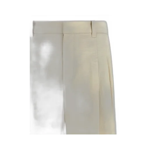 Wide Leg Pleated Trousers