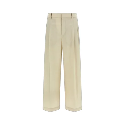 Wide Leg Pleated Trousers
