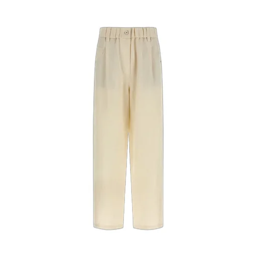 Elasticated Waist Straight Leg Trousers
