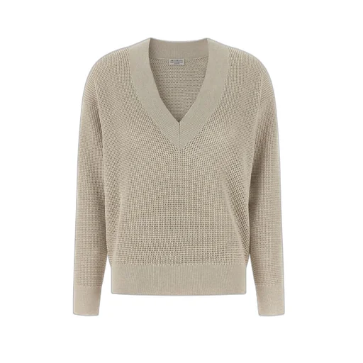 V-Neck Openwork Sweater