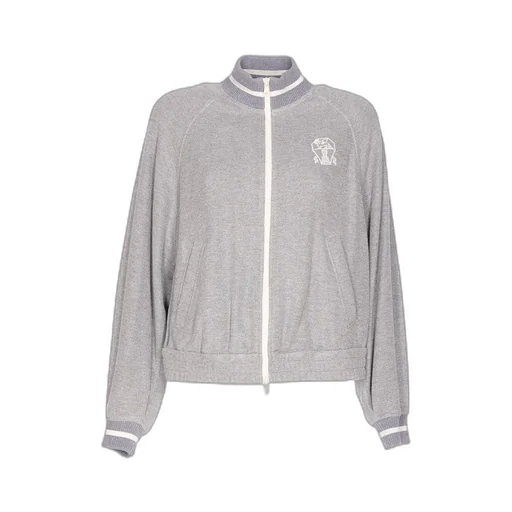 Logo Embroidered Zipped Sweatshirt