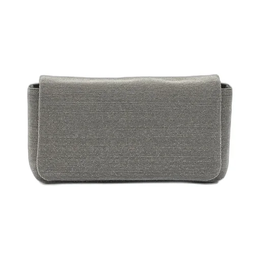 Monili-Embellished Flap Crossbody Bag