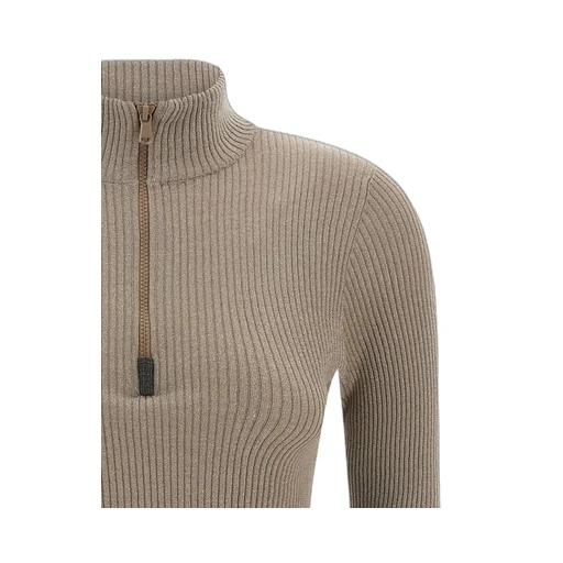 High Neck Ribbed T-Shirt