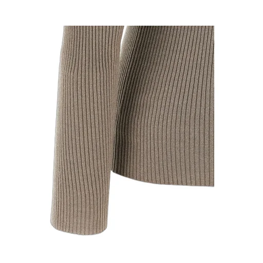 High Neck Ribbed T-Shirt