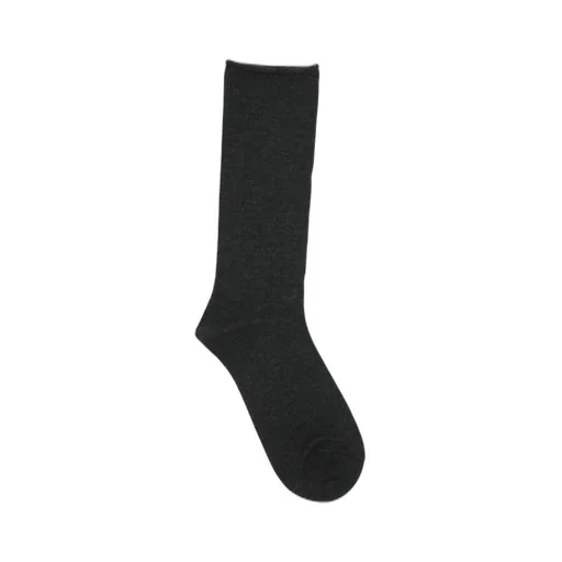 Fine-Knitted Rolled Trim Socks