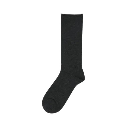 Fine-Knitted Rolled Trim Socks