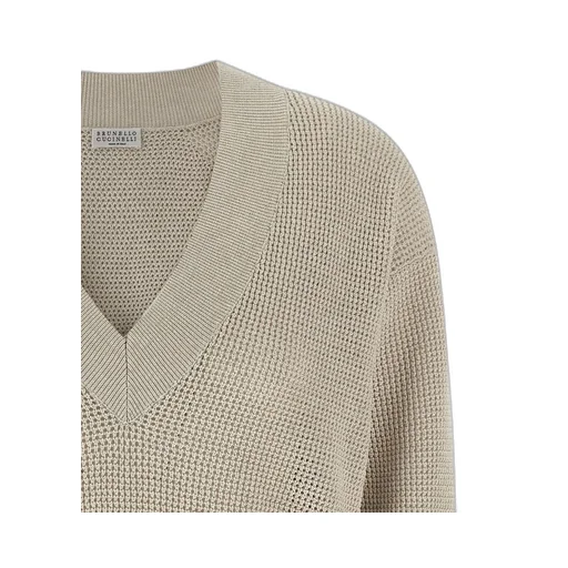 V-Neck Openwork Sweater