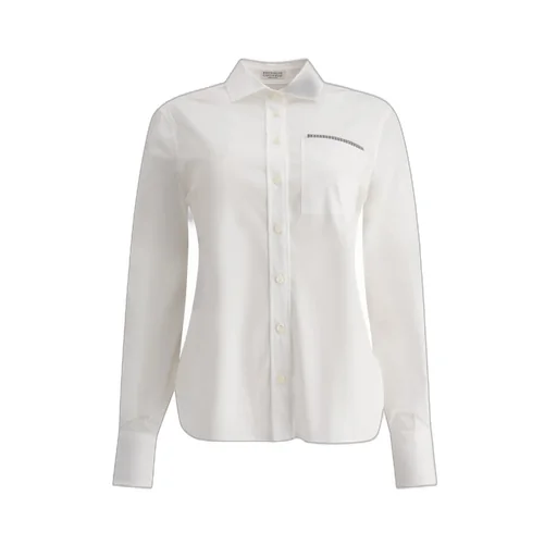 Embellished Stretched Poplin Shirt