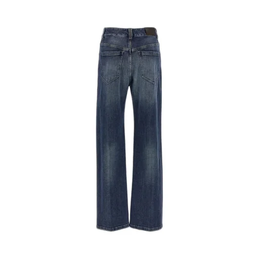 Logo Patch Straight Leg Jeans