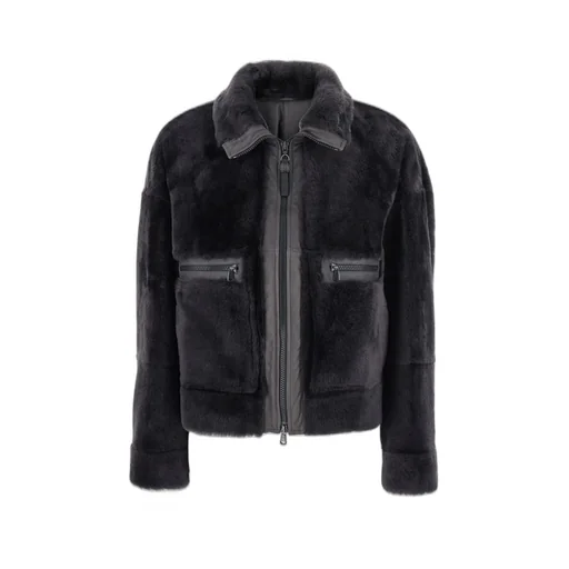 Zipped Shearling Jacket