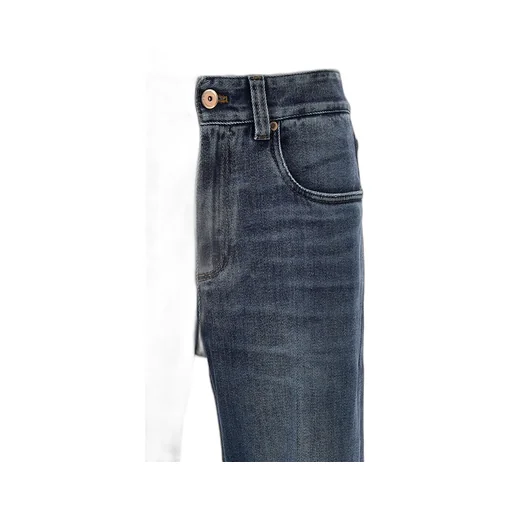 Logo Patch Straight Leg Jeans
