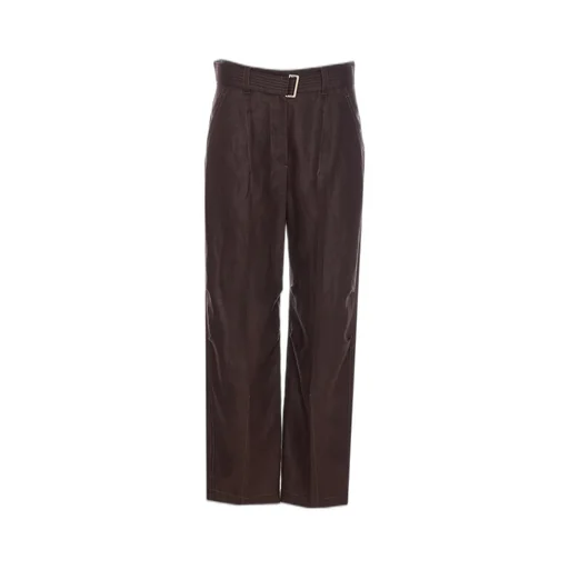 Belted Straight-Leg Trousers