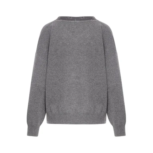 V-Neck Embellished Jumper
