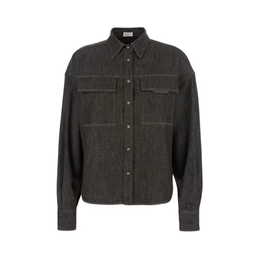 Long Sleeved Curved Hem Shirt