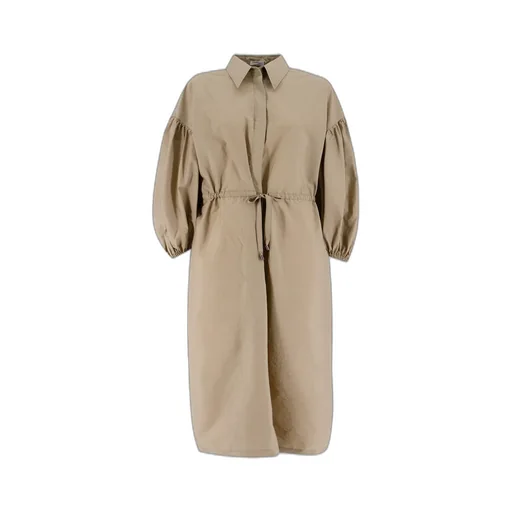 Drawstring Waist Midi Dress