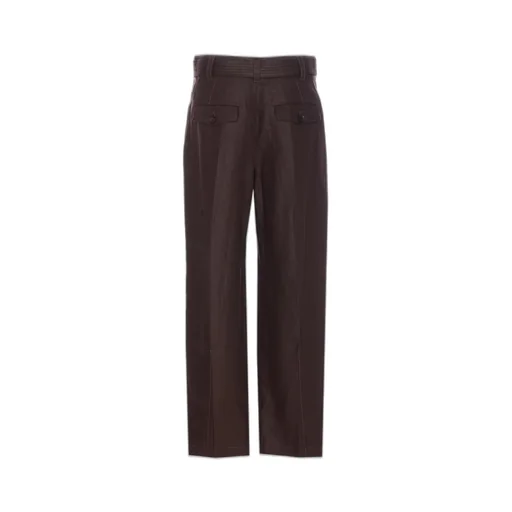 Belted Straight-Leg Trousers