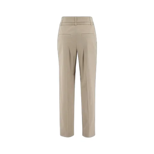 High-Waist Belted Tapered-Leg Trousers