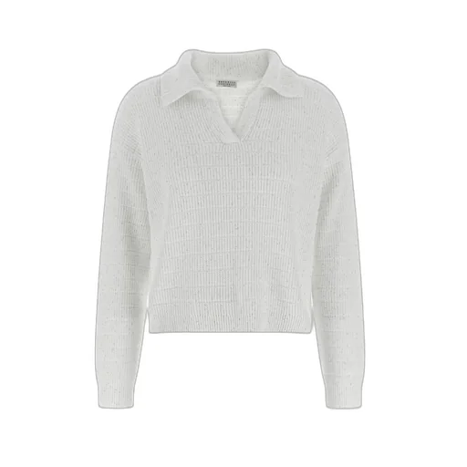 V-Neck Knitted Polo Shirt
