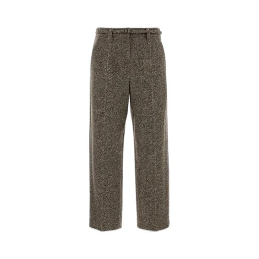 Cropped Straight-Leg Trousers