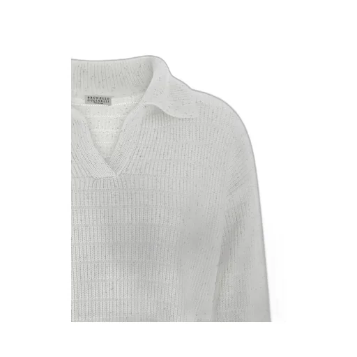V-Neck Knitted Polo Shirt