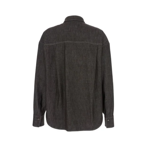 Long Sleeved Curved Hem Shirt