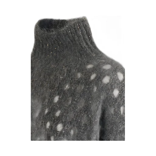 Dazzling Net Turtleneck Jumper