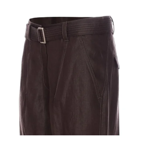 Belted Straight-Leg Trousers