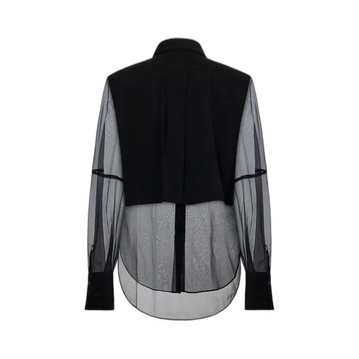 Embellished Long-Sleeved Poplin Shirt