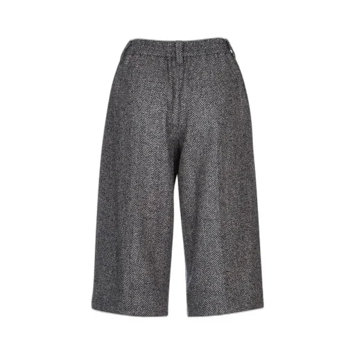 Pleated Knee-Length Shorts