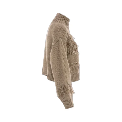 Embellished Turtleneck Jumper