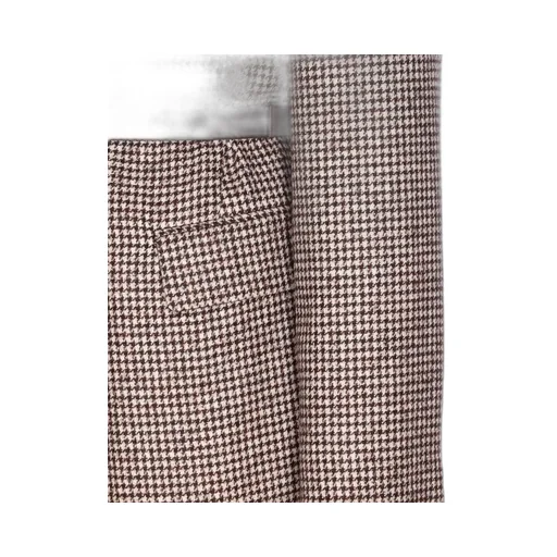 Houndstooth Detailed Belted Blazer