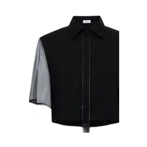 Embellished Long-Sleeved Poplin Shirt