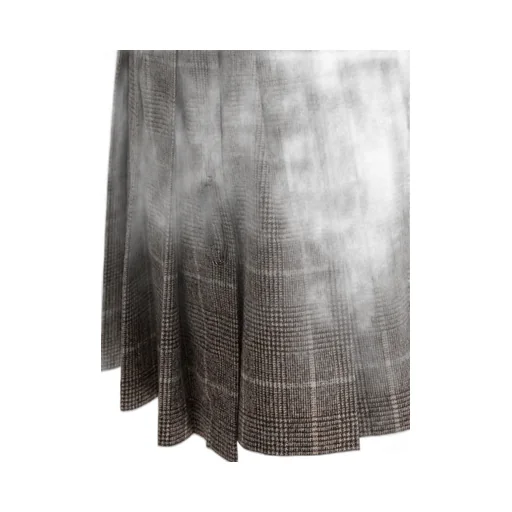 Checked Pleated Mini Skirt