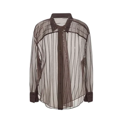 Sequin Embellished Long Sleeved Shirt