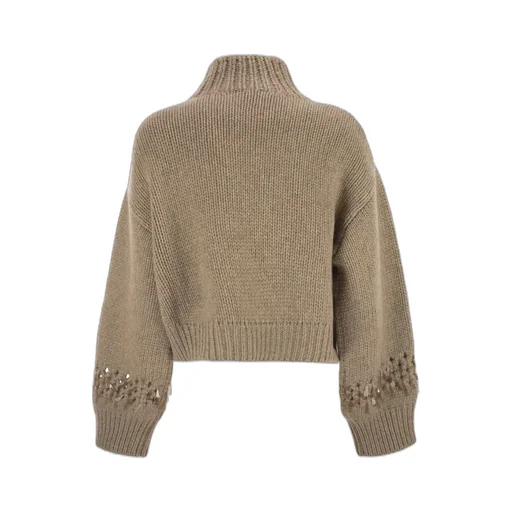 Embellished Turtleneck Jumper