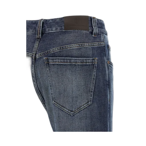 Logo Patch Straight Leg Jeans