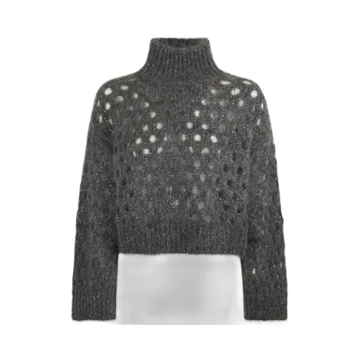 Dazzling Net Turtleneck Jumper
