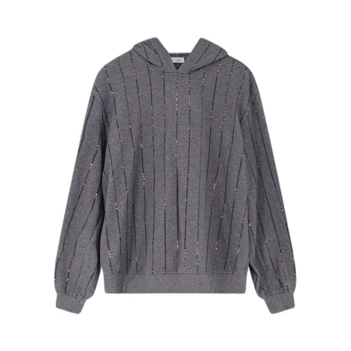 Sequin Embellished Hooded Sweater