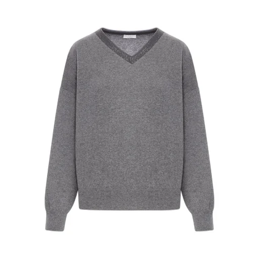V-Neck Embellished Jumper
